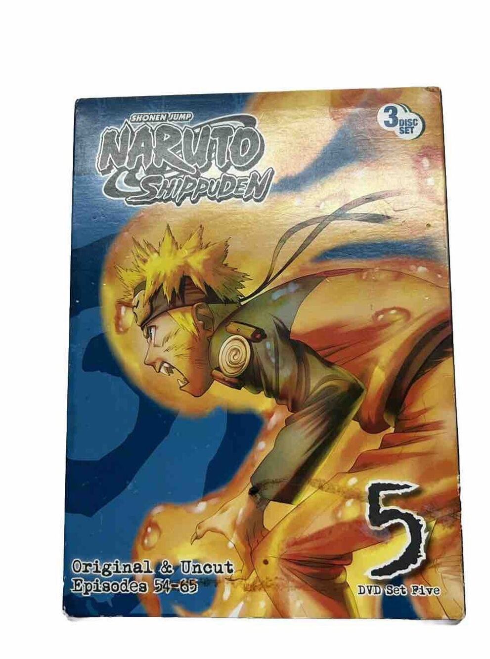 Naruto: Shippuden - Set 5: Episodes 54-65 (DVD, 2011, 3-Disc Set) w/ Slipcover